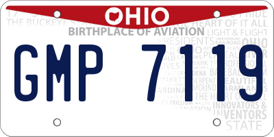 OH license plate GMP7119