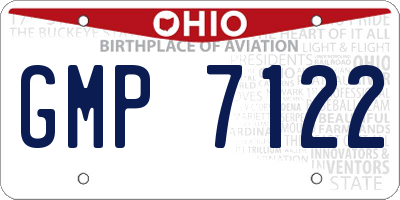 OH license plate GMP7122