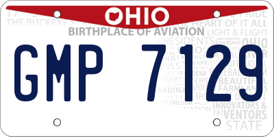 OH license plate GMP7129