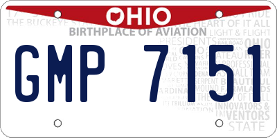 OH license plate GMP7151