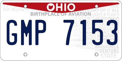 OH license plate GMP7153
