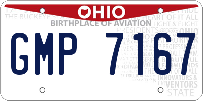 OH license plate GMP7167