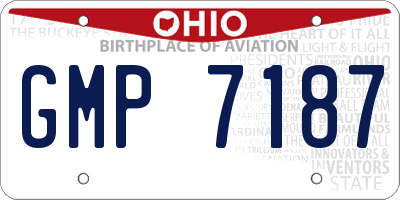 OH license plate GMP7187