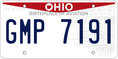 OH license plate GMP7191