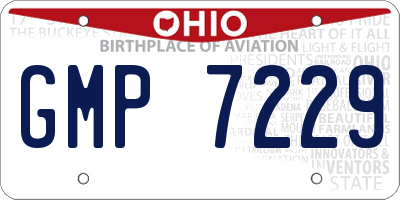 OH license plate GMP7229