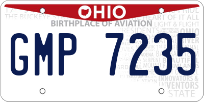 OH license plate GMP7235