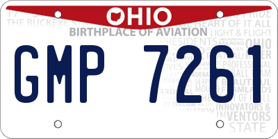 OH license plate GMP7261