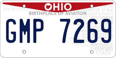 OH license plate GMP7269