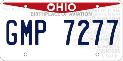 OH license plate GMP7277