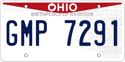 OH license plate GMP7291