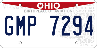 OH license plate GMP7294