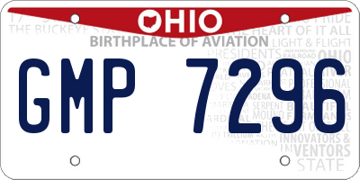 OH license plate GMP7296