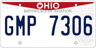 OH license plate GMP7306