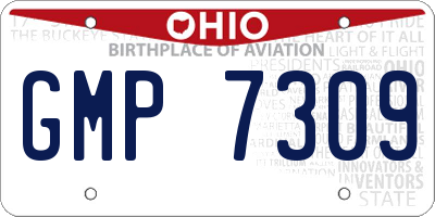 OH license plate GMP7309