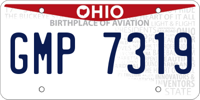 OH license plate GMP7319
