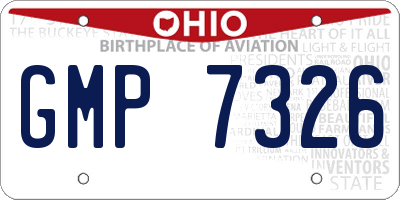 OH license plate GMP7326