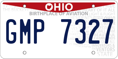 OH license plate GMP7327