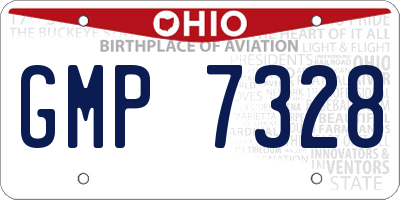 OH license plate GMP7328