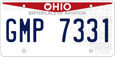 OH license plate GMP7331