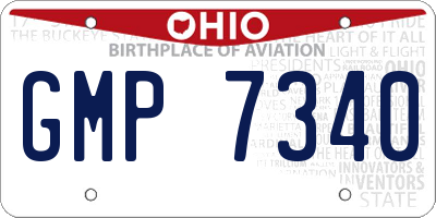 OH license plate GMP7340