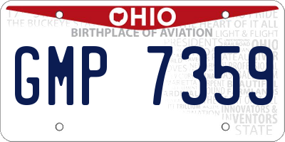 OH license plate GMP7359