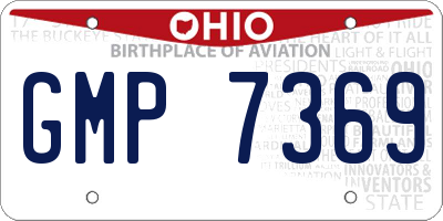 OH license plate GMP7369