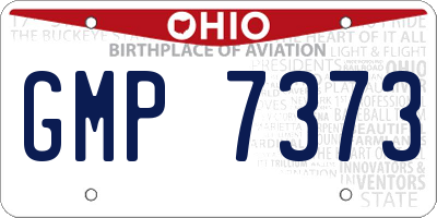 OH license plate GMP7373