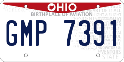 OH license plate GMP7391