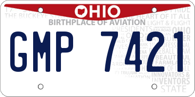 OH license plate GMP7421