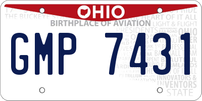 OH license plate GMP7431