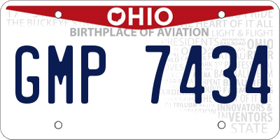 OH license plate GMP7434