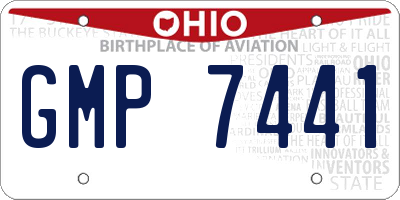 OH license plate GMP7441