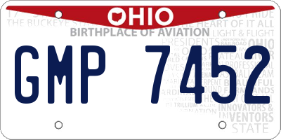OH license plate GMP7452