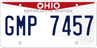 OH license plate GMP7457