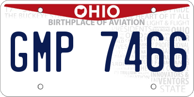 OH license plate GMP7466