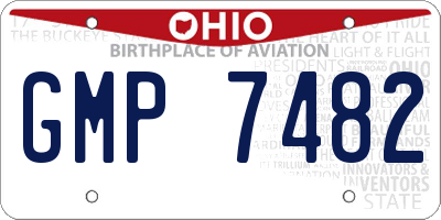 OH license plate GMP7482