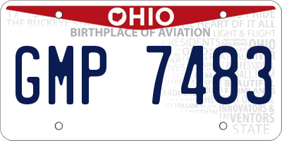OH license plate GMP7483
