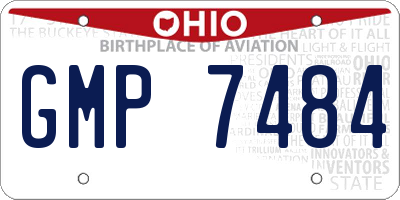 OH license plate GMP7484