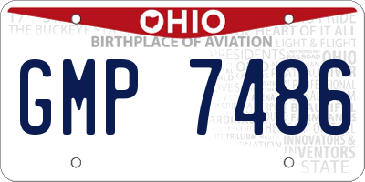OH license plate GMP7486