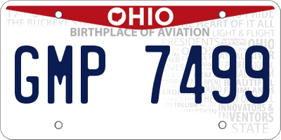 OH license plate GMP7499