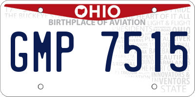 OH license plate GMP7515