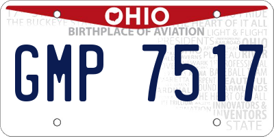 OH license plate GMP7517