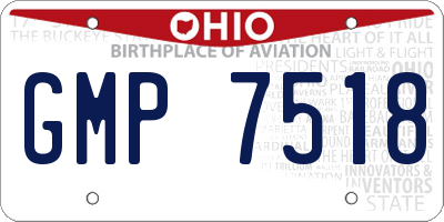 OH license plate GMP7518