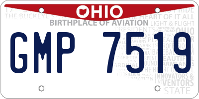 OH license plate GMP7519