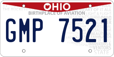 OH license plate GMP7521