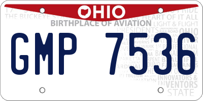 OH license plate GMP7536