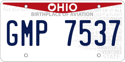 OH license plate GMP7537