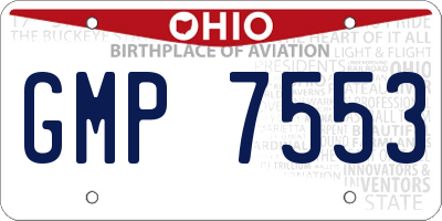 OH license plate GMP7553