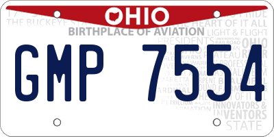 OH license plate GMP7554