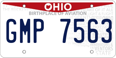 OH license plate GMP7563